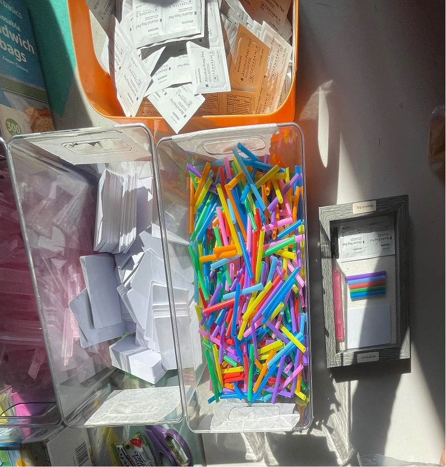 Safe use kit supplies from field visit