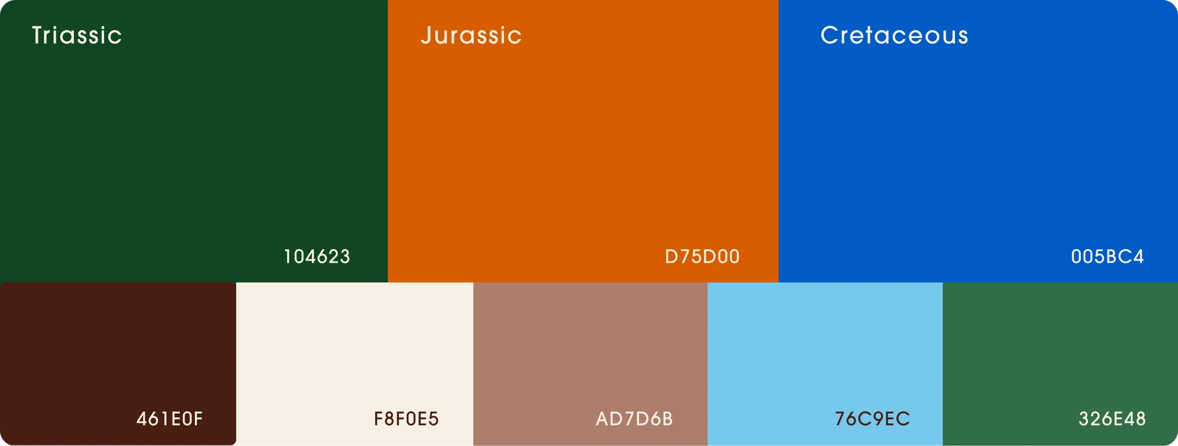 Mysteries of the Mesozoic color palette