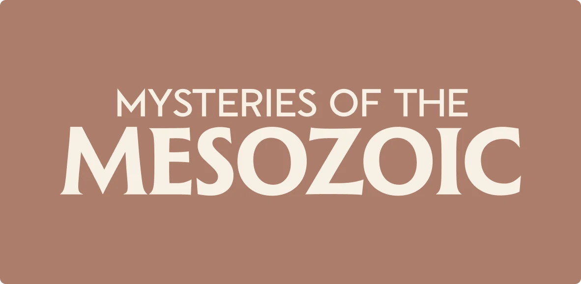Tertiary Mysteries of the Mesozoic logo variation
