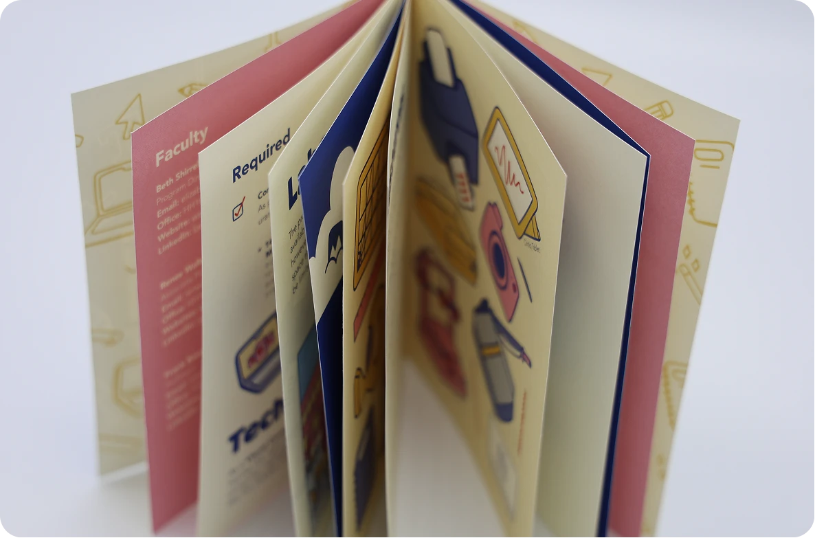 New Student Essentials Booklet pages fanned open